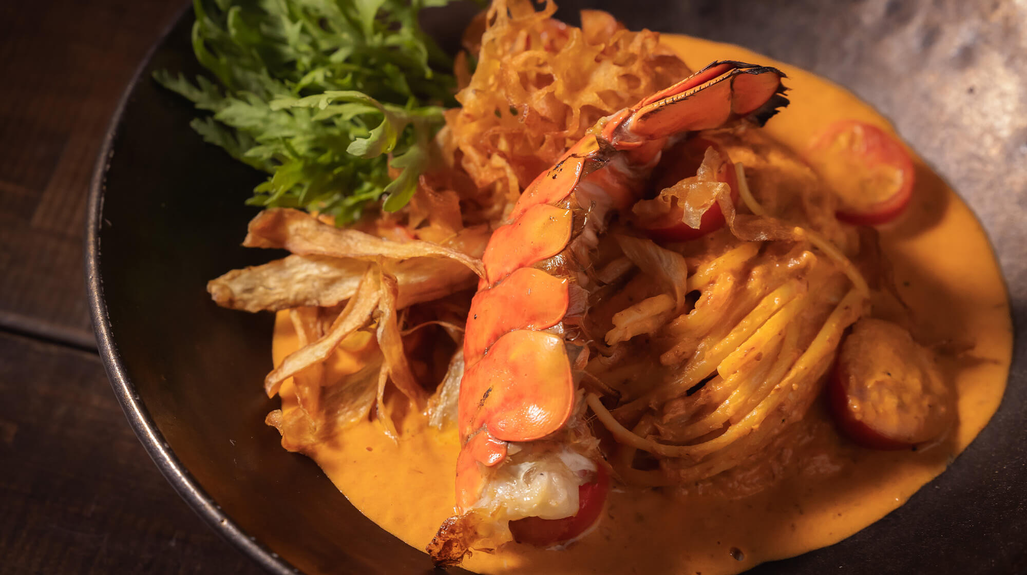 +800円でオマール海老のトマトクリームのパスタが選べます。